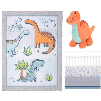 Sammy & Lou Dino Million Years Baby Nursery Crib Bedding Set - 4pc