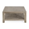 34.5" Modern Square Coffee Table with Storage, 2-Tier Center Table, Minimalist End Table for Living Room-Panipeachy - 3 of 4