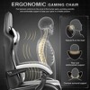 KERDOM Gaming Chair, Computer Chair with footrest and Lumbar Support,Black-White - 2 of 4