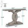 Resenkos Entryway Table, Console Sofa Table,39" Farmhouse Console Table Entryway Table with Geometric Base,Grey - 2 of 4