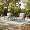 SONGMICS HOME Sencillo Collection - 3 Piece Patio Furniture Set, 2 Lounge Chairs and 1 Coffee Table, Outdoor Furniture, Gray and Beige - 2 of 4