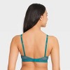 All.You.LIVELY Women's Floral Print Mesh Trim Bralette - Turquoise Green S