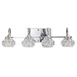 DAKAFUL Crystal Bathroom Vanity Light, Vanity Fixtures with Clear Textured Shades,Wall Sconce Over Mirror,for Bedroom/home decor - 1 of 4