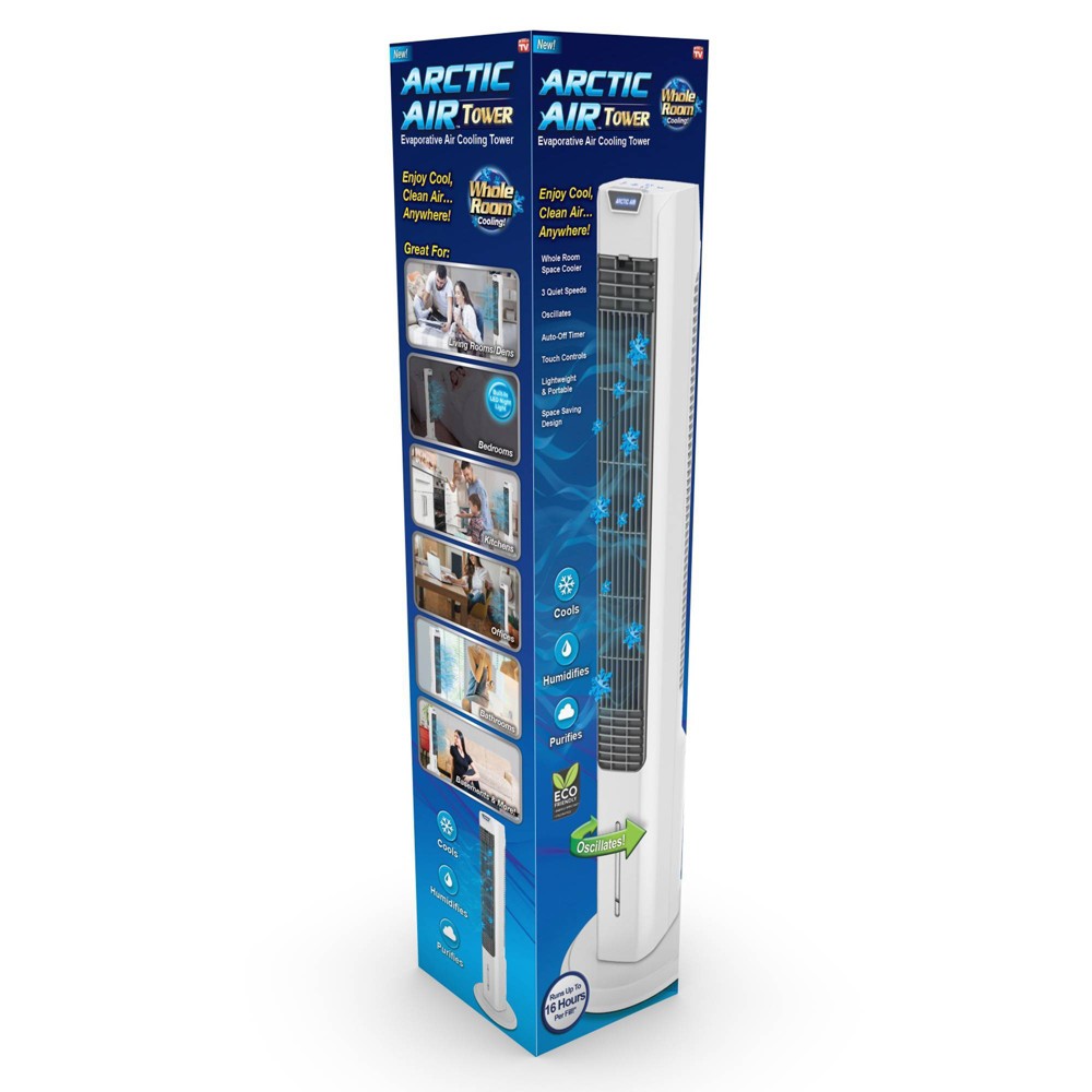 Skid of As Seen On Tv Arctic Air Tower Air Conditioner White, 18 towers total, your bid per tower