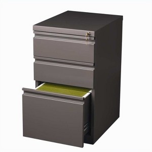 Steel 3 Drawer Mobile File Cabinet in Med Tone Brown-Hirsh Industries - 1 of 4