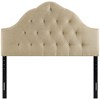 Modway Sovereign King Headboard – Tufted Button Linen Fabric Upholstery in Beige with Elegant Diamond Stitching - 3 of 4