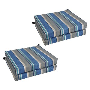 Blazing Needles, 20-inch by 19-inch Patterned Outdoor Spun Polyester Chair Cushions (Set of 4) - 1 of 1