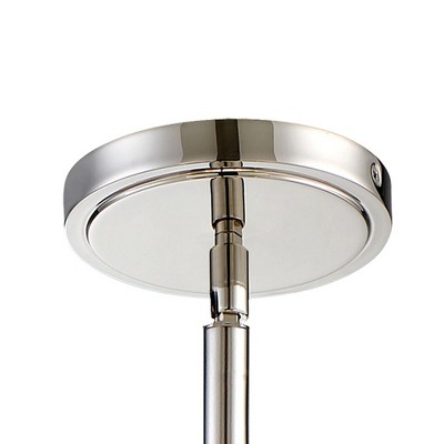 Mini Crystal Elegance 3-Light Polished Nickel Chandelier with Silk Shade
