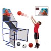 Topteng Basketball Football Hockey Set for Kids: 3-in-1 Workout Game with Hoop Goal Net - 3 of 4