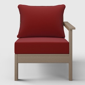 WestinTrends  Avalon Outdoor Patio HDPE Right Arm Facing Sectional Corner Club Chair with Patio Cushions - 1 of 4