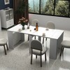 Lirago Extendible Rectangular Dining Table Multifunctional Console Desk 30.71"H x 20.08"D x 35.43"W Brown - 3 of 4