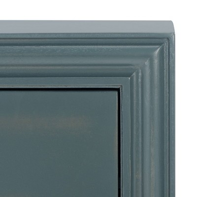 Transitional Blue-Gray 2-Drawer Nightstand in Steel Teal