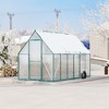 Polycarbonate Greenhouse for Outdoors, Large Walk-InGreenhouse with Quick Setup Structure and Roof Vent, Greenhouse with Ventilation - 2 of 4