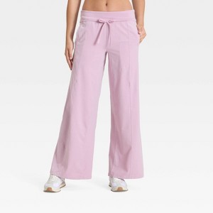 Women's Mid-Rise Foldover Wide Leg Pants - JoyLab™ - 1 of 3