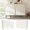47.24"Modern metal foot six-drawer dining cabinet, combining high-quality wood and metal, simple style - 4 of 4