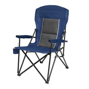 Okak High-Back Camping Chairs with Cup Holder, Heavy Duty Folding Chair with 250LBS Support, Portable Chair for Hiking, Fishing - 1 of 4