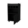 NicBex Mobile Kitchen Island Cart Morden Kitchen Carts on Wheels with Storage, 1 Cabinet Door and 4 Bottle Rack for Kitchen - 4 of 4