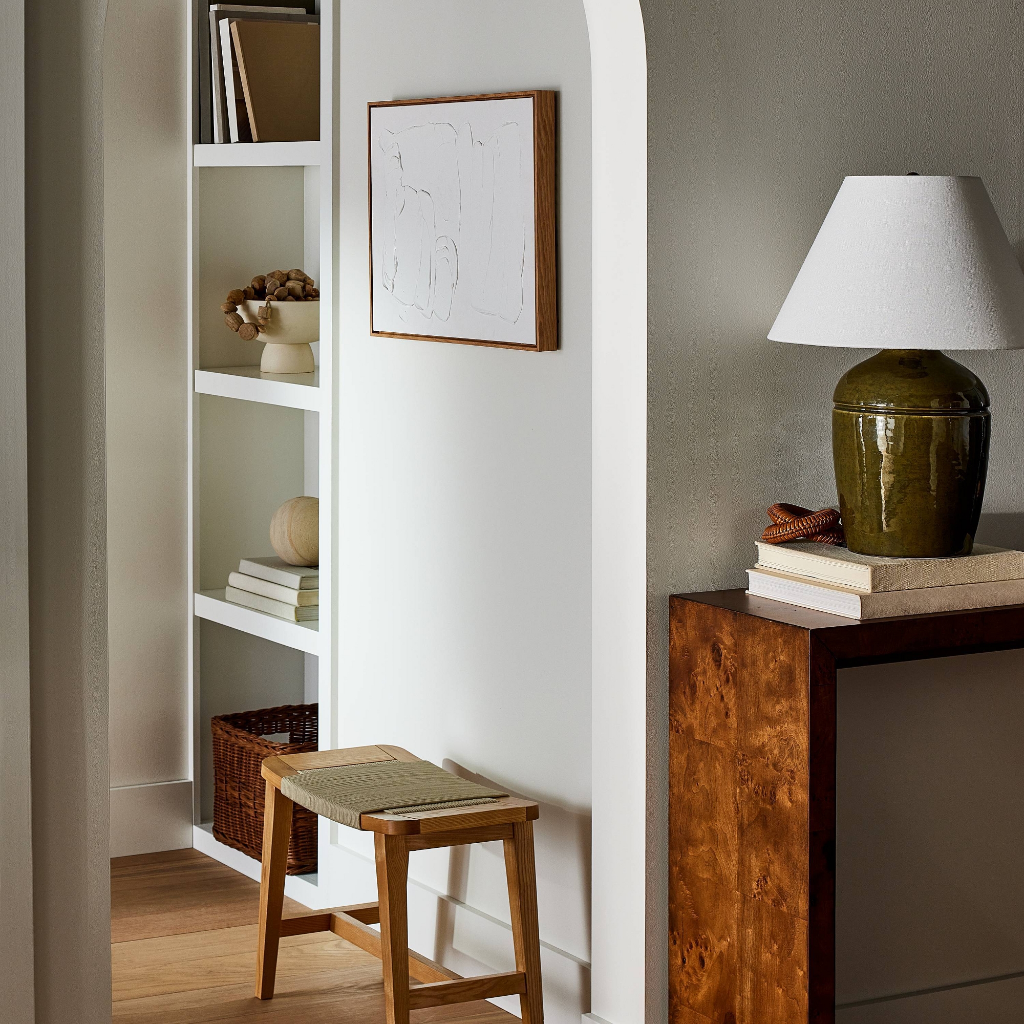 Medium High Gloss Ceramic Table Lamp Green - Threshold™ designed with Studio McGee