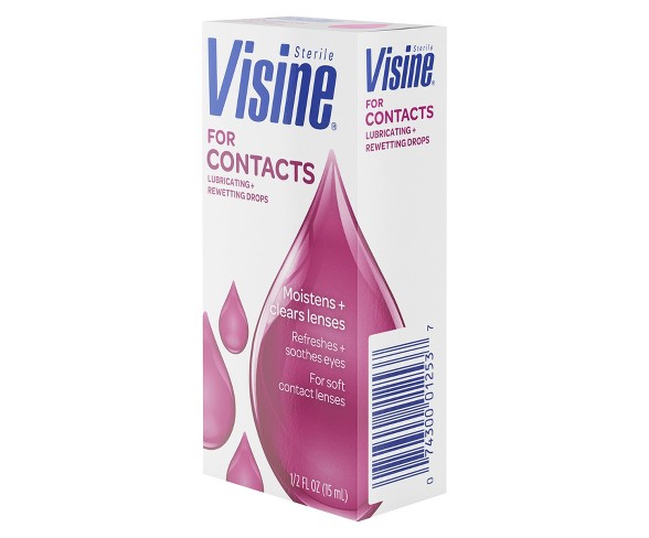 Visine for Contacts Sterile Lubricating & Rewetting Drops .5-oz.