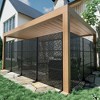 SpassWay 47" x 72" Black Metal Garden Trellis Privacy Screen Indoor Outdoor Room Divider Lattice Panel - 4 of 4