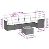vidaXL Garden Sofa Set Beige PE rattan 7 Piece Modular Garden Sofa Set - 3 of 4