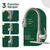 Cobbe High Arc Kitchen Faucet with Pull Down Sprayer 3 Spout Patterns with Pedestal for 1 to 3-Hole Installation - 4 of 4
