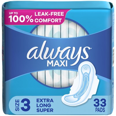 Always Radiant Teen Pads with Wings, Size 1, Regular Absorbency, 42 CT 