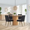 5-Piece Round Dining Table Set with 4 Upholstered Chairs, Modern Wood Pedestal Table Set for Kitchen, Breakfast Nook or Dining Room-Maison Boucle - 2 of 4