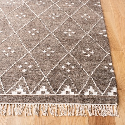 Natural Kilim NKM316 Hand Woven Area Rug - Brown/Ivory - 5'x8' - Safavieh.