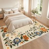 Washable Floral Area Rug Living Room Rug, Foldable Soft Indoor Carpet for Bedroom, Office & Dinning Room - 2 of 4