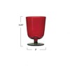 Storied Home 8 oz. Stemmed Fluted Drinking Glass, Green and Red - 2 of 4
