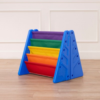 Primary Multicolor Canvas and Plastic Kids Bookcase
