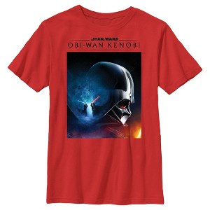 Boy's Star Wars: Obi-Wan Kenobi Darth Vader vs Kenobi Galactic Battle Poster T-Shirt - 1 of 4