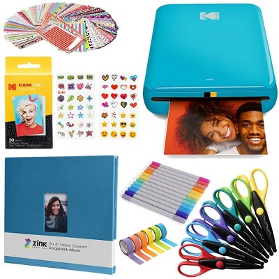 Kodak Step Instant Photo Printer With Bluetooth/nfc, Zink Technology & Kodak  App For Ios & Android Scrapbook Bundle : Target