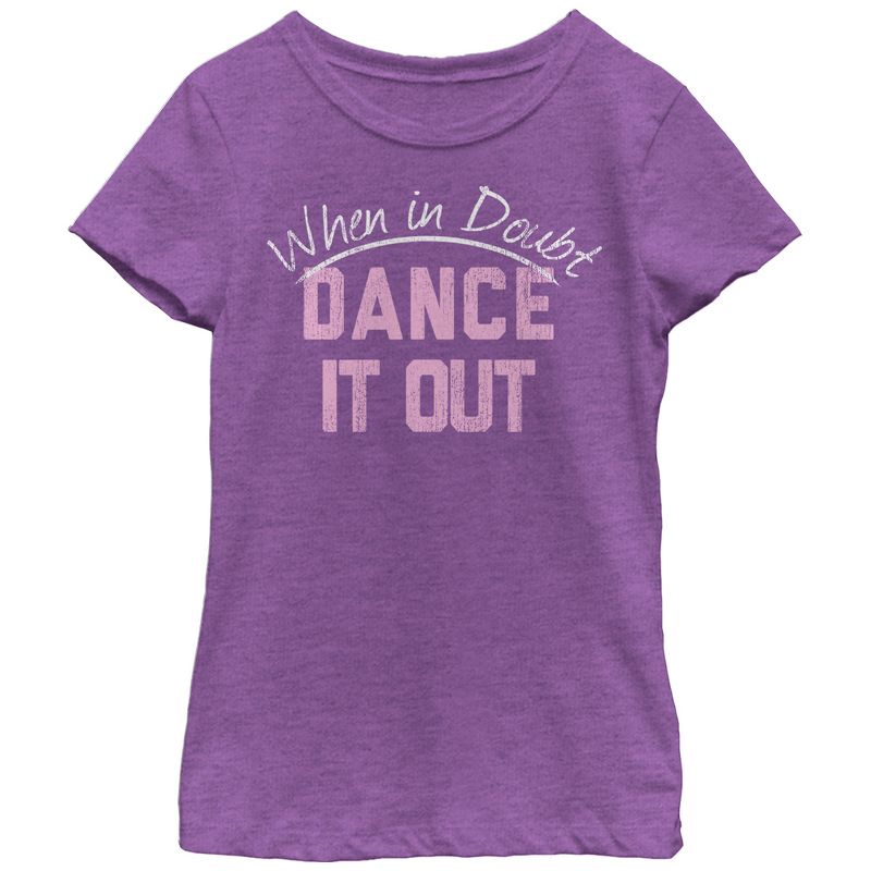 Girl's CHIN UP When in Doubt Dance it Out T-Shirt, 1 of 4