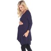 Maternity 3/4 Sleeve Kayla Tunic with Pockets - White Mark - 2 of 3
