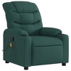 vidaXL Massage Recliner Chair - Dark Green Manual Push Back - 3 of 4
