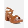 Kolata Faux Leather Pin Buckle Platform Heels Women - 2 of 4