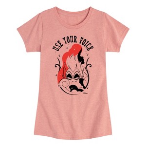 Girls' - Disney Princess - Use Your Voice Ariel Fitted Short Sleeve Graphic T-Shirt - 1 of 4