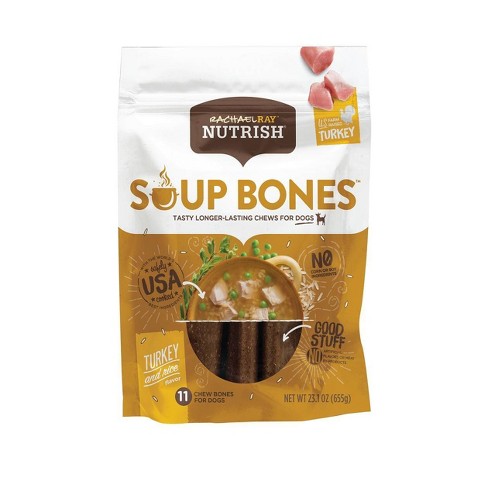 Rachael Ray Nutrish Soup Bones Dog Treats, Turkey & Rice Flavor - 23 ...