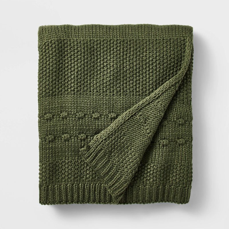Bobble Striped Knit Throw Blanket - Threshold™ designed with Studio McGee, 1 of 5