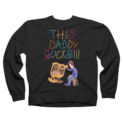 Adult Design By Humans Cute This Daddy Rocks The Baby By walrusindsutries Sweatshirt