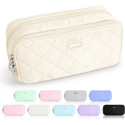 Paaaawaters Large Pencil Case Pouch,Extra Big Pencil Bag with 8 Compartments,Pen Bag Wide Opening