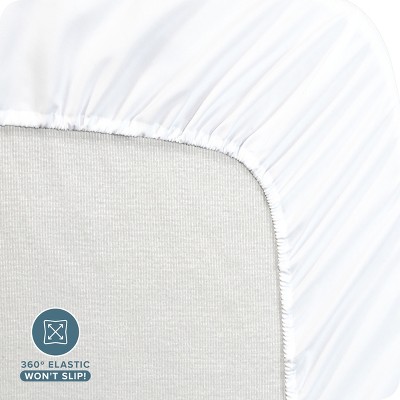 White Twin Quilted Down Alternative Mattress Pad