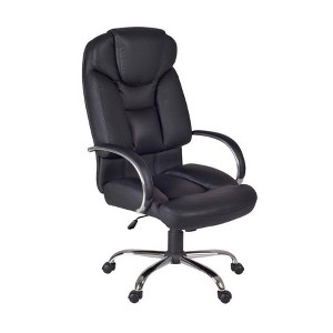 Goliath Big Tall Office Executive Swivel Chair Black - Regency: Leather Upholstery, Metal Base, 350lbs Capacity - 1 of 4
