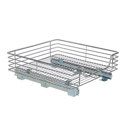 Chrome-Plated Steel Single Tier Pull-Out Cabinet Organizer