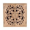 Kate & Laurel All Things Decor 20" Saanvi Carved Wood Wall Cabinet Natural - 4 of 4