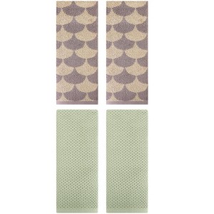 REGALWOVEN 4 Pcs Cotton Bathroom Decorative Hand Towels - 1 of 4
