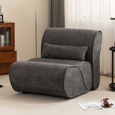 CAVINAS Velvet Recliner Single Seat Comfortable Lounge Chair Sofa Design Sofa with Waist Pack Padding