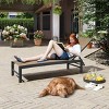 Outdoor Five Position Adjustable Aluminum Chaise Lounge Gray/Brown - Crestlive Products - image 2 of 4